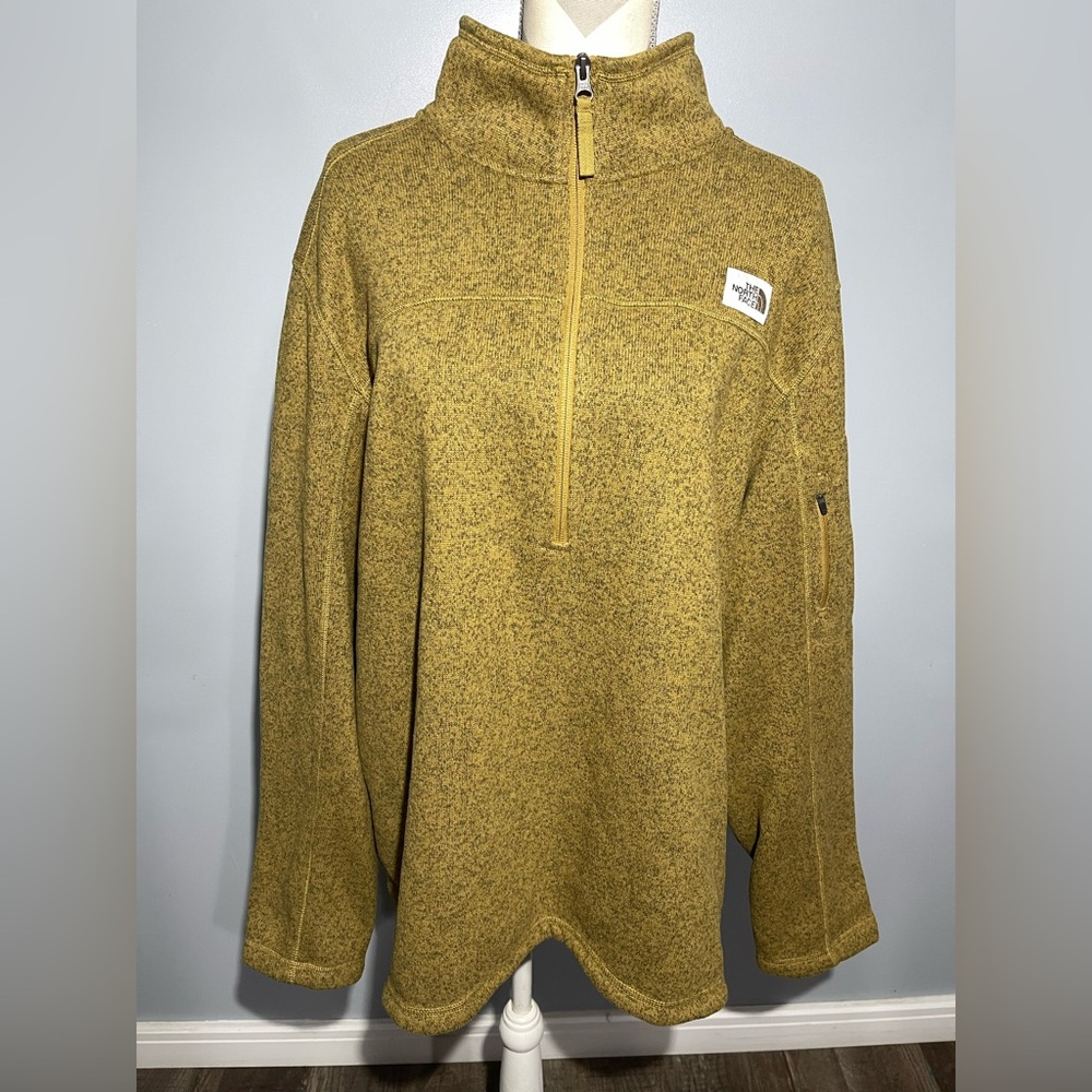 The North‎ Face Mustard Yellow Half-Zip Fleece